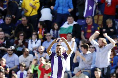 Fausto Rossi celebra el gol del triunfo