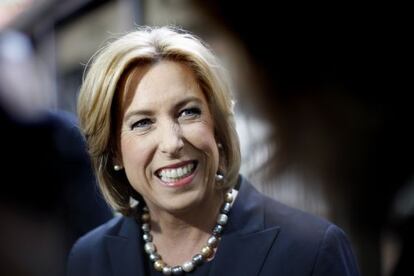 Wendy Greuel, favorita en las encuestas y quien podría convertirse en la primera alcaldesa de Los Ángeles.