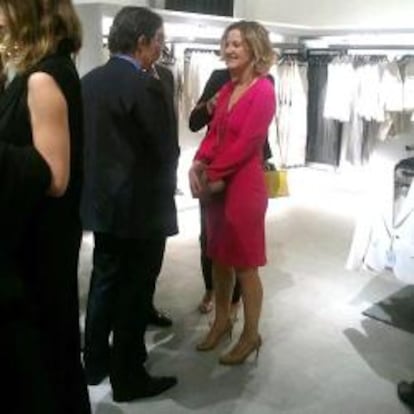 La esposa de amancio Ortega, Flora Perez Marcote, en la fiesta de Zara en Nueva York celebrada el 14 de marzo de 2012.