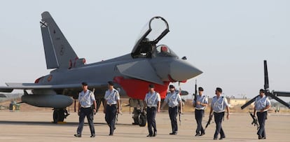 A Eurofighter at the Morón de la Frontera base in Sevilla, in 2015.