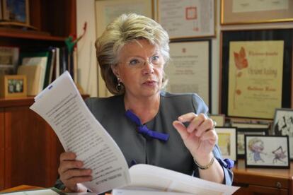 Viviane Reding, vicepresidenta de la Comisi&oacute;n Europea.
