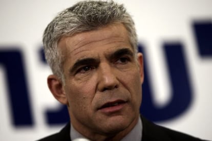 El líder del partido Yesh Atid, Yair Lapid, en Tel Aviv.