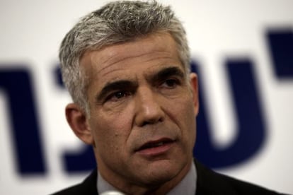 El l&iacute;der del partido Yesh Atid, Yair Lapid, en Tel Aviv.