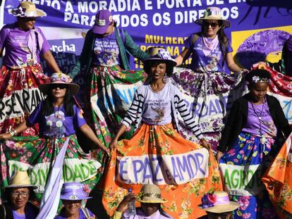 Las mujeres de Brasil marchan en busca de igualdad
