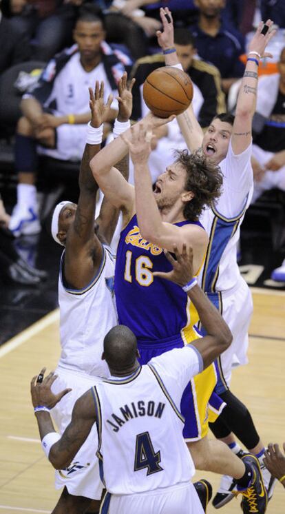 Pau Gasol, en un momento de su partido contra los Washington Wizards.