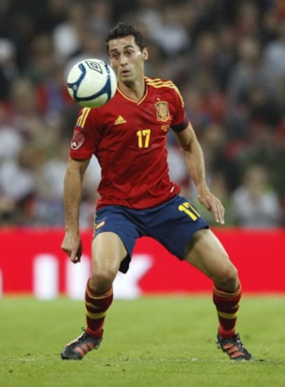 Arbeloa, en un amistoso contra Inglaterra.