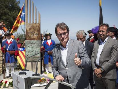 Artur Mas, presidente de la Generalitat, en Talamanca (Barcelona).