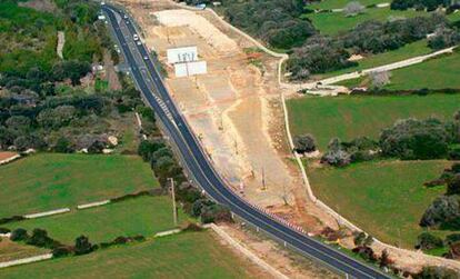 Les obres de la carretera general Maó-Ciutadella.