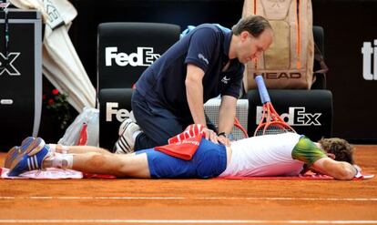 Murray, atendido durante el Masters de Roma.