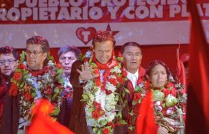 Jorge Quiroga, en el cierre de campaña en La Paz.