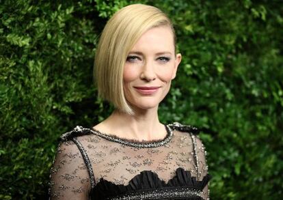 Cate Blanchett, a su llegada al MoMA de Nueva York.