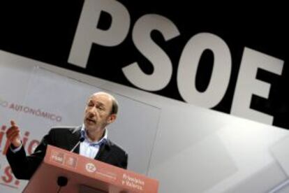Rubalcaba, en el Congreso del PSOE de Castilla y León.