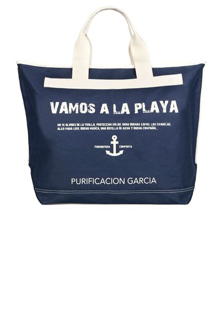 Bolsa para ir a la playa de Purificación García (48 euros).