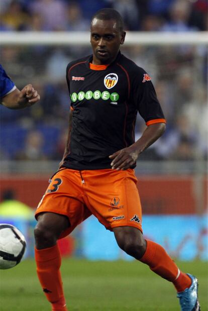 Miguel Brito, en el partido del Valencia ante el Espanyol.