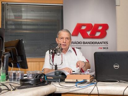 José Paulo de Andrade, 78, na Rádio Bandeirantes.