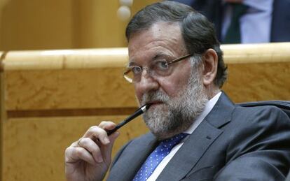 Mariano Rajoy, durante el pleno del Senado este martes en Madrid.