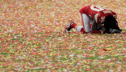 El jugador de los Chiefs, Alex Brown, tras el partido.