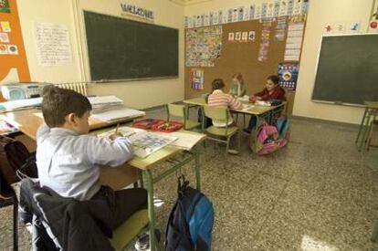 Niños en un centro de infantil y primaria de Galicia.