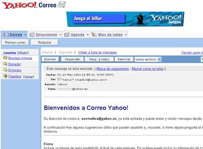 El correo electrónico fue uno de los primeros servicios gratuitos que ofreció Yahoo.