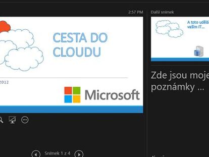 Imagen de Power Point en una tableta