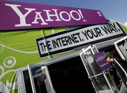 El pabellón de Yahoo! en una feria de electrónica de consumo en Las Vegas, Nevada, (EE UU).