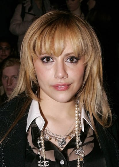 La actriz Brittany Murphy durante un desfile en la Semana de la Moda de Nueva York en febrero de 2008.