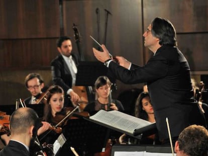 Muti, en el Conservatorio San Pietro a Majella, de Nápoles.