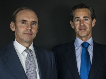 Beltr&aacute;n Parag&eacute;s (consejero delegado), &Aacute;lvaro Guzm&aacute;n(director de inversiones) y Fernando Bernad (subdirector de inversiones) de la gestora AzValor.  