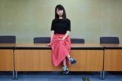 Yumi Ishikawa, fundadora del Movimiento KuToo en Japón el pasado 3 de junio en una conferencia en Tokio.