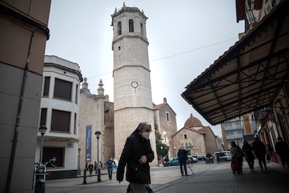 El campanario exento de Benicarló, en una imagen del pasado mes de febrero.