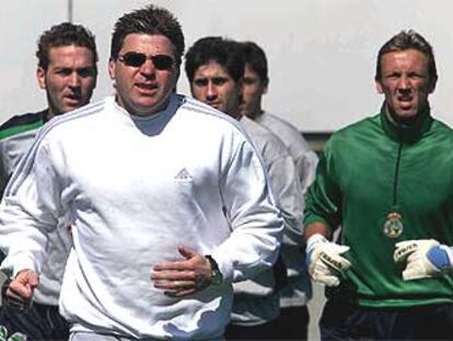 Piterman, al frente del entrenamiento del Racing en Palamós el pasado martes.