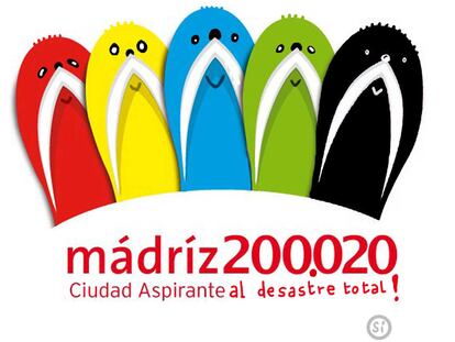 Versión que Mariscal subió a Facebook sobre el logo de la candidatura olímpica de Madrid 2020.