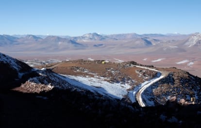 Lugar donde se intalará el nuevo telescopio CCAT, en el cerro de Chajnantor (Chile)