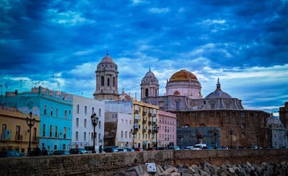 El paseo del Campo del Sur, en Cádiz.