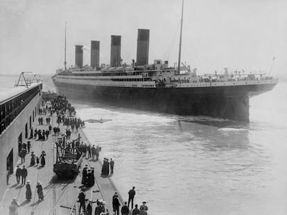 El 'Titanic', partiendo de Southampton en 1912.