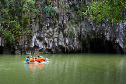 La entrada al río subterráneo de Puerto Princesa.