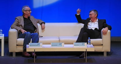 Encuentro en el Festival Eñe entre Juanjo Millás y Manuel Vilas. 