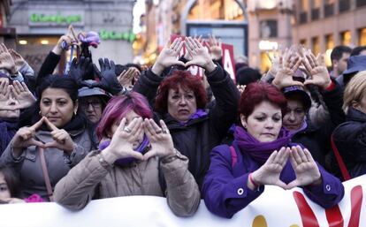 Concentración en Madrid contra la violencia de género en marzo pasado (CARLOS ROSILLO)