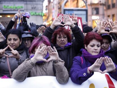 Concentración en Madrid contra la violencia de género en marzo pasado (CARLOS ROSILLO)