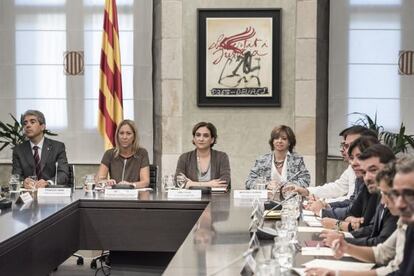 Reunión para decidir la cifra de refugiados que acogerá Cataluña.