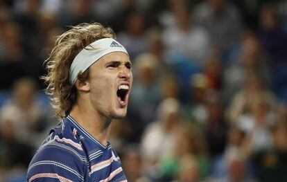 Zverev, durante un partido en Melbourne.