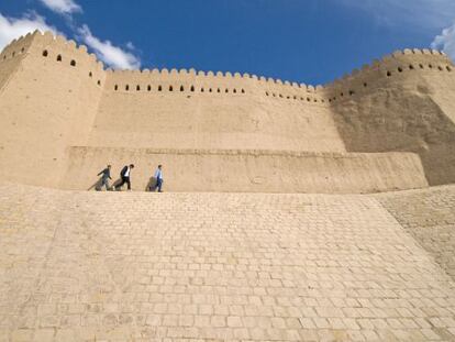 Las murallas de la ciudad de Khiva, en Uzbekist&aacute;n.