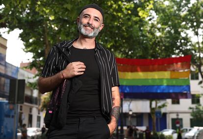 Leo Gómez, profesor de secundaria en un instituto de Madrid, el 27 de junio en Vallecas.