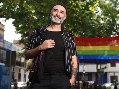 Leo Gómez, profesor de secundaria en un instituto de Madrid, el 27 de junio en Vallecas.