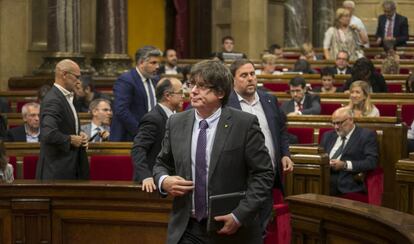 Pleno en el Parlament de Cataluña.