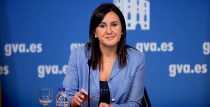 La consejera portavoz María José Català tras la reunión del Consell.