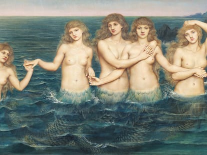 'The Sea Maidens', cuadro de Evelyn de Morgan.