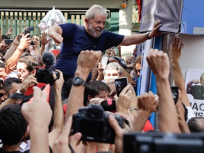 Lula da Silva, durante un acto con sus seguidores.