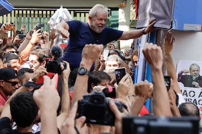 Lula da Silva, durante un acto con sus seguidores.
