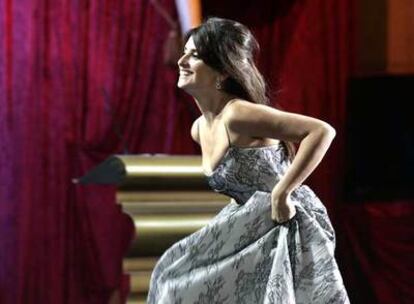 Penélope Cruz, galardonada con un Goya a la mejor actriz, en uno de los momentos de la gala.
